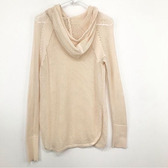 Cabi Cream Open Waffle Knit Summer Beach Tunic Hoodie - Picture 10 of 16